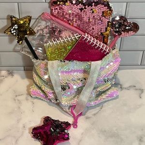 Pink Sequins & Glitter Gift Bag